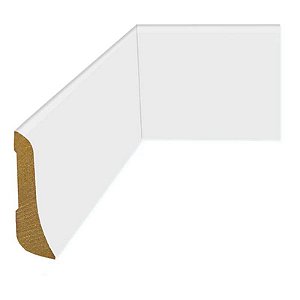 Rodapé Fixo Durafloor Branco Nevada (Barra 2,10 Metros)