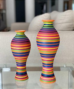 Dupla de vasos em cerâmica coleção Colors