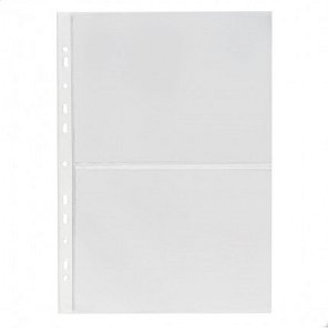 Kit 10 Folhas para Cédulas 32x24 Acetato 2 Espaços