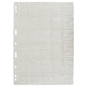 Kit 10 Folhas para Moedas 28x21 PCCB 30 Bolsos
