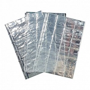 KIT DE 6 FOLHAS PARA MOEDAS TODOS OS TAMANHOS + 1 COIN HOLDER DE CADA TAMANHO COMO BRINDE