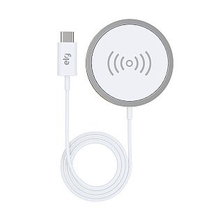 Carregador Magnético ELG Safemag Wireless Branco | WQ2WH