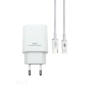 Carregador de Celular Turbo Tipo-C e Cabo Lightning 20W
