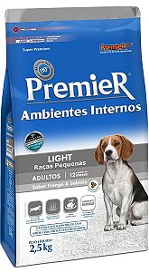 RAÇÃO Premier AMBIENTES INTERNOS 2,5KG C/ADULTOS LIGHT