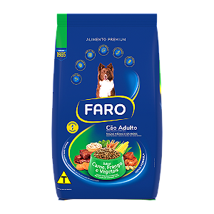 FARO CAO 15KG MED/GDE CARNE E FRANGO VEG