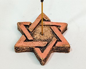 Incensário DE RESINA Estrela de Davi 6 CM