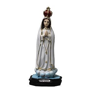 Imagem CATOLICA SANTA Nossa Senhora de Fátima Resina 14 cm