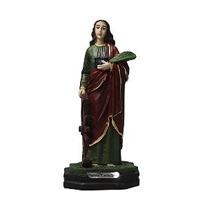 Imagem Santa Catarina Resina 15 cm pequena estudante estatua