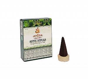 INCENSO DEFUMADOR GOLOKA CONE AROMÁTICO SETE ERVAS ORIGINAL