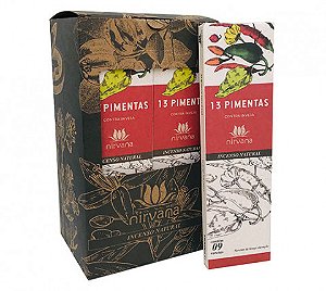 INCENSO NIRVANA NATURAL 13 PIMENTAS ORIGINAL mau olhado