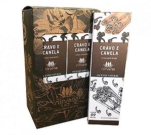 INCENSO NIRVANA NATURAL CRAVO E CANELA ORIGINAL prosperidade