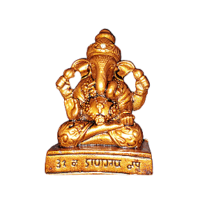 Ganesha 7cm Resina BRONZE Deus Da Prosperidade E Sabedoria
