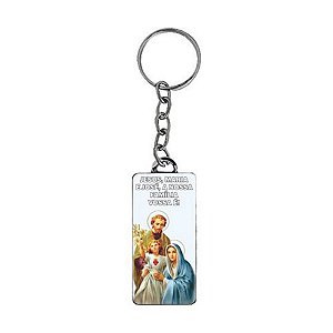 Chaveiro Sagrada Família Retangular SANTA SANTO PRESENTE