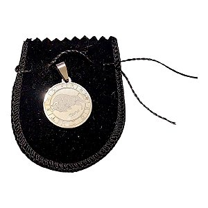 PINGENTE Aço INOX PRATEADO REDONDO SIGNO TOURO 2,5 cm signos