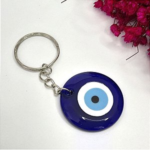 Chaveiro talismã Olho Grego 3 cm proteção inveja mal olhado