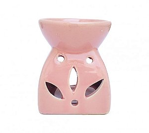 AROMATIZADOR RECHO cerâmica rosa 7 CM VELA AROMATERAPIA