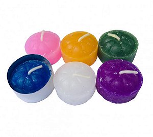 kit 6 VELAs COLORIDA P/ RECHO Rechaud Decoração AROMATIZADOR