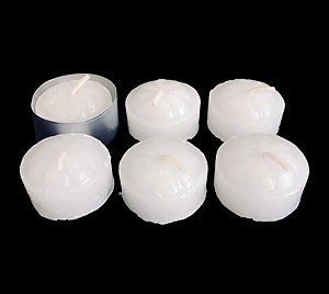 kit 6 VELAs BRANCA P/ RECHO Rechaud Decoração AROMATIZADOR