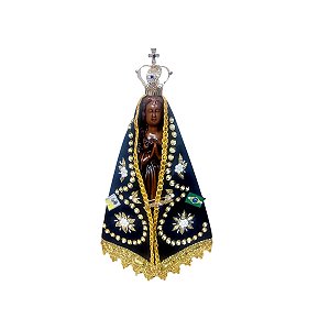 Imagem N. Sra. Aparecida 37 cm Completa FACSIMILE MARROM