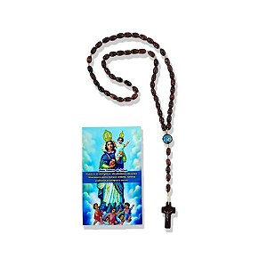 TERÇO DE MADEIRA NOSSA SENHORA DA CABEÇA 46CM CONTA 8MM