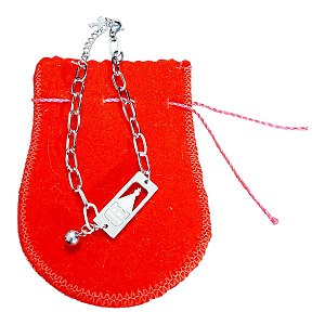Pulseira religiosa Aço Inox Prateada nossa senhora Aparecida