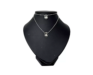 Escapulário aço inox Nossa senhora aparecida Vazado Oval