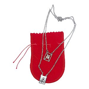 Escapulário colar religioso inox santo São jorge guerreiro