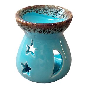 Difusor AROMATIZADOR RECHO PORCELANA azul AROMATERAPIA 9 cm