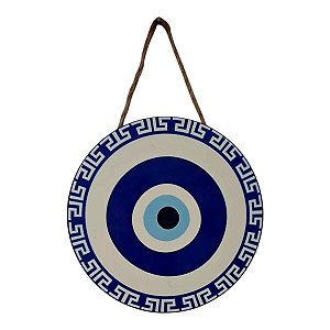 Quadro MANDALA Enfeite de Parede Porcelana Olho Grego AZUL