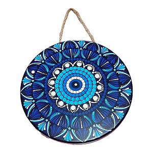 Quadro MANDALA Enfeite Parede Porcelana Olho Grego Talismã