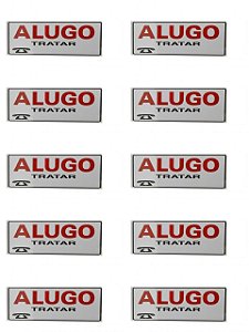 KIT 10 PlacaS DE Sinalização 30x20 FRASE Alugo, locação