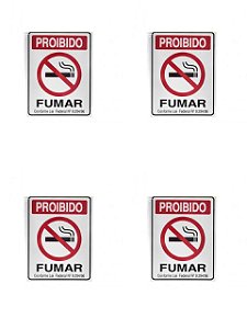 KIT 10 PlacaS DE Sinalização 30x20 Proibido Fumar