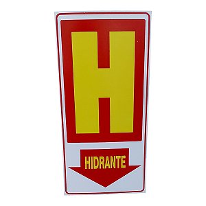 Placa de Sinalização H hidrante 15x30