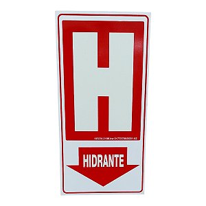 Placa de Sinalização fotoluminescente hidrante 15x30 H