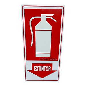 Placa de Sinalização fotoluminescente extintor 15x30