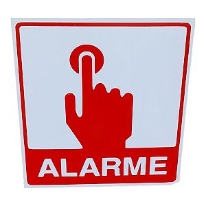 Placa de Sinalização ALARME 20X20 CM