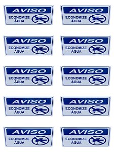 KIT COMBO 10 Placa de Sinalização 15x20 AVISO ECONOMIZE AGUA