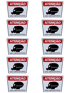 Placa DE Sinalização OBRIDATORIO USO DE MASCARA 20 X 30 CM