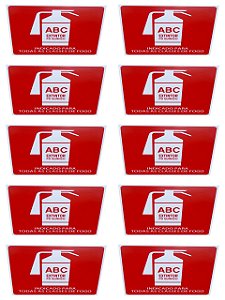 KIT COMBO 10 Placa de Sinalização extintor ABC pó 20X20 toda