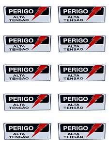 KIT COMBO 10 Placa DE Sinalização PERIGO ALTA TENSÃO 20 X 30