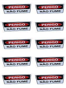 KIT COMBO 10 Placa DE Sinalização PERIGO NÃO FUME 20 X 30 CM