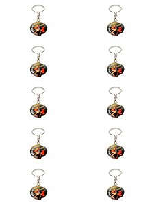 KIT COMBO Chaveiro Chapa Oval SANTO São Miguel Arcanjo METAL