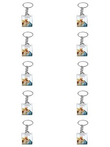 KIT COMBO 10 Chaveiro Sagrada Família Retangular SANTA SANTO