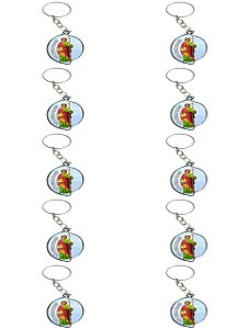 KIT COMBO 10 Chaveiro Chapa Oval Aba São Judas Tadeu SANTO