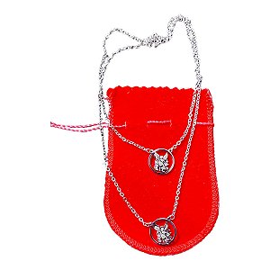 ESCAPULÁRIO COLAR INOX SÃO MIGUEL ARCANJO Vazado SANTO ANJO