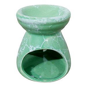 Difusor AROMATIZADOR RECHO Cerâmica verde AROMATERAPIA 8 cm