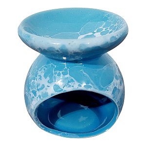 Difusor AROMATIZADOR RECHO CERAMICA azul AROMATERAPIA 8 cm