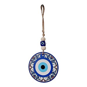 Mandala enfeite Olho Grego proteção talisma amuleto 20 CM