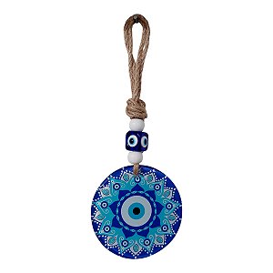 Mandala vidro Olho Grego proteção talisma amuleto 20 CM P