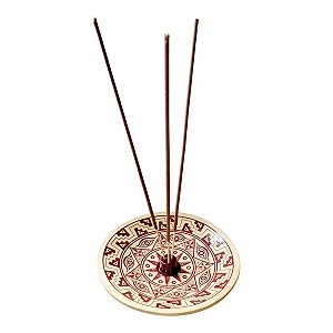 Incensário de cerâmica Peruano MARROM 14 cm para 3 incenso